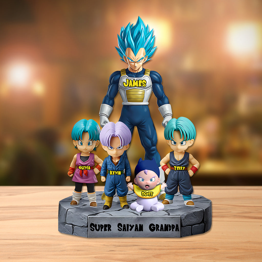 Super Saiyan Grandpa - Personalized Seven Balls Custom Shaped Acrylic Plaque