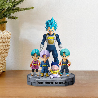 Super Saiyan Grandpa - Personalized Seven Balls Custom Shaped Acrylic Plaque