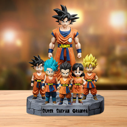 Super Saiyan Grandpa - Personalized Seven Balls Custom Shaped Acrylic Plaque