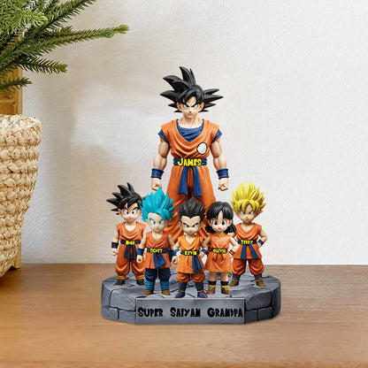 Super Saiyan Grandpa - Personalized Seven Balls Custom Shaped Acrylic Plaque
