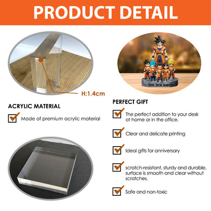 Super Saiyan Grandpa - Personalized Seven Balls Custom Shaped Acrylic Plaque