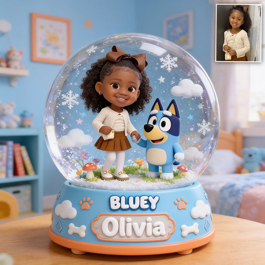 Gifts For Kids - Custom Any Photo - Personalized Blue Dog 2-Side Printed Acrylic Plaque