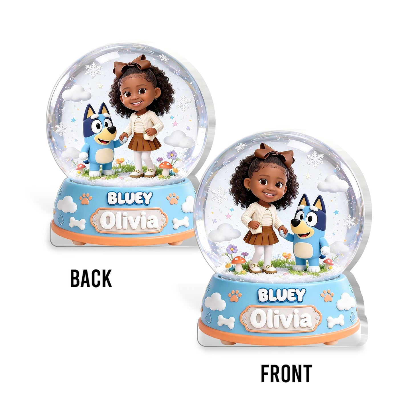 Gifts For Kids - Custom Any Photo - Personalized Blue Dog 2-Side Printed Acrylic Plaque