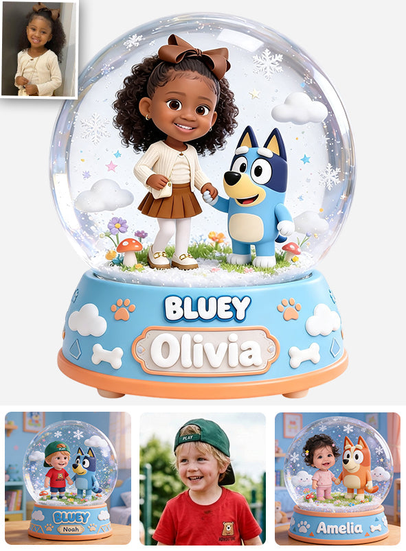 Gifts For Kids - Custom Any Photo - Personalized Blue Dog 2-Side Printed Acrylic Plaque