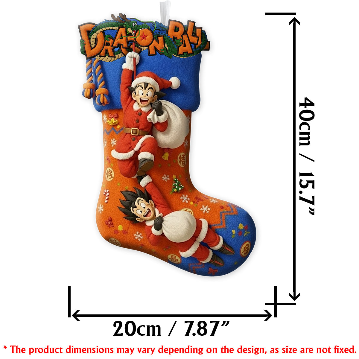 Dragon Anime Balls Christmas - Personalized Seven Balls Shaped Christmas Stocking