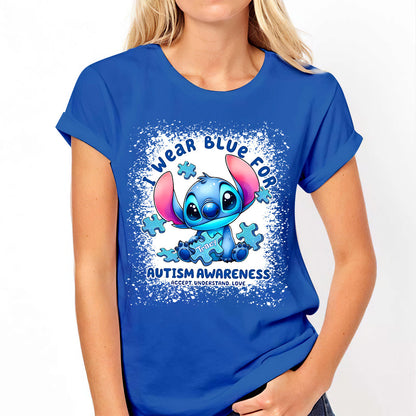 I Wear Blue For Autism Awareness - Personalized Autism Awareness T-shirt And Hoodie