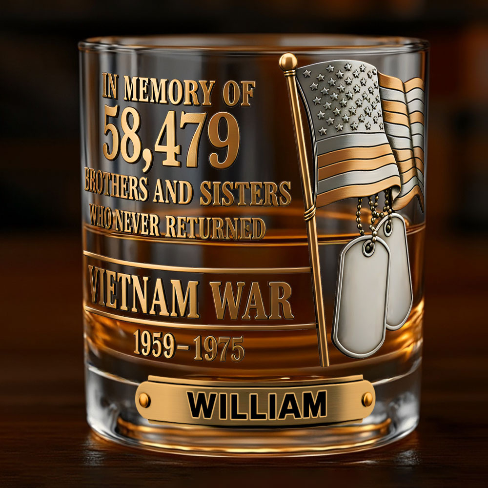 Brothers And Sisters - Personalized Veteran Whiskey Glass