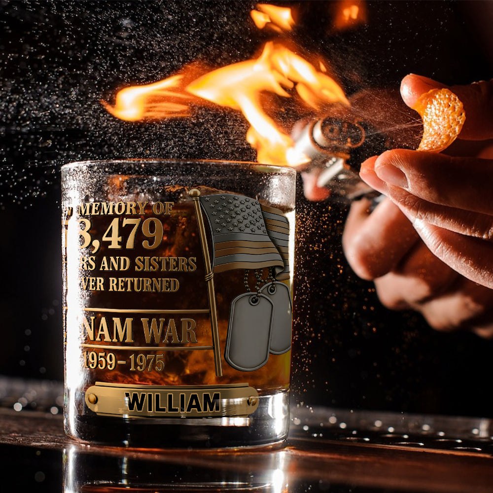 Brothers And Sisters - Personalized Veteran Whiskey Glass