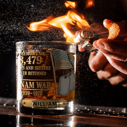 Brothers And Sisters - Personalized Veteran Whiskey Glass