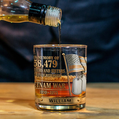Brothers And Sisters - Personalized Veteran Whiskey Glass