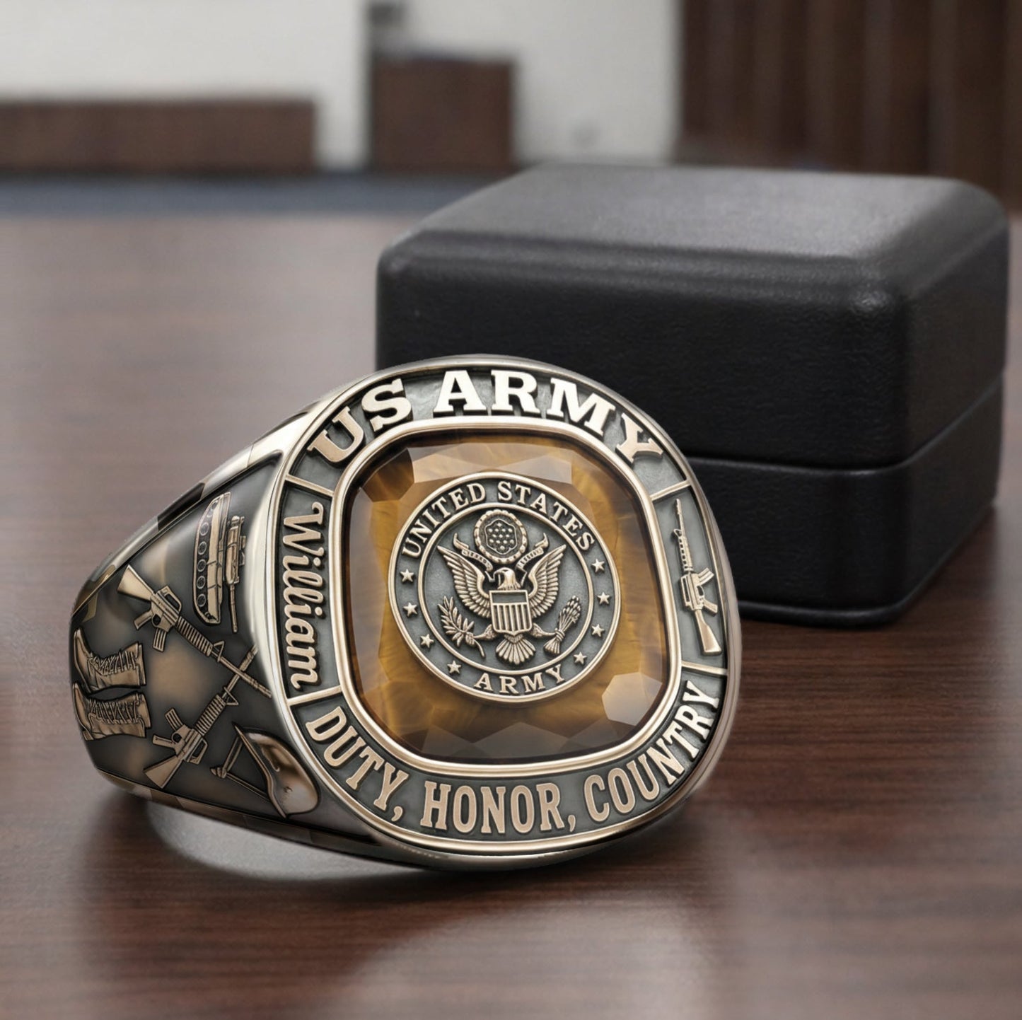 This We'll Defend - Personalized Veteran Signet Ring