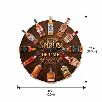 Whiskey Bourbon Lover Gift - Personalized Whisky LED Light Wall Clock
