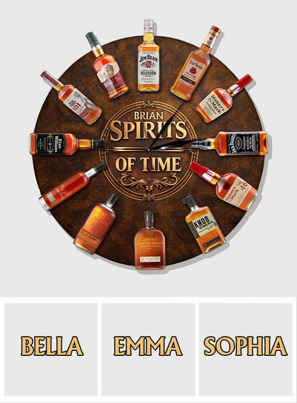 Whiskey Bourbon Lover Gift - Personalized Whisky LED Light Wall Clock