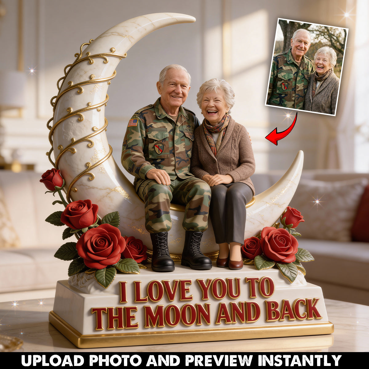 Old Couple Gift - Personalized Couple Custom Shaped Acrylic Plaque