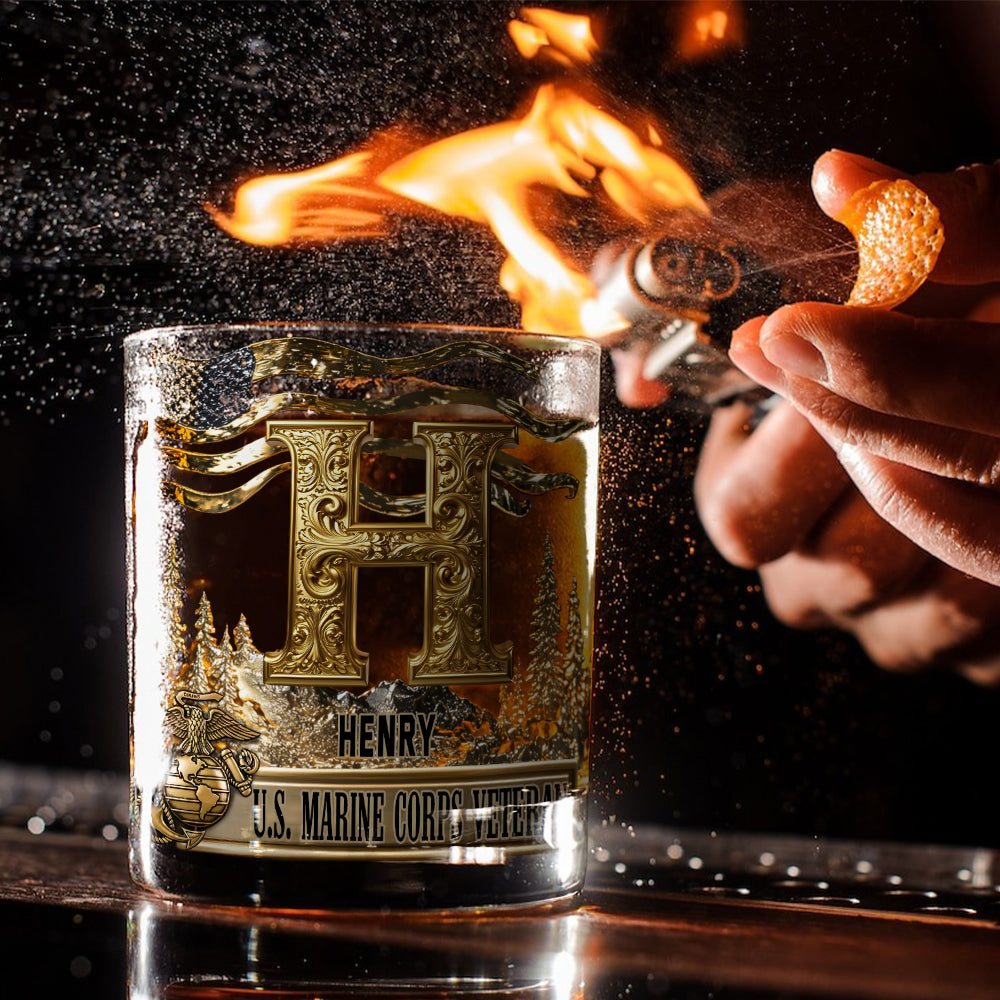 Semper Fidelis - Personalized Veteran Whiskey Glass