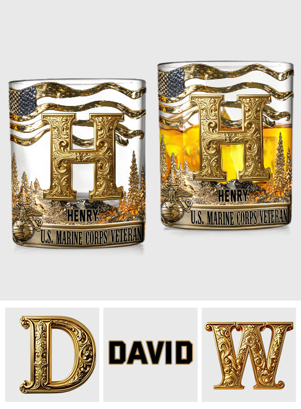 Semper Fidelis - Personalized Veteran Whiskey Glass