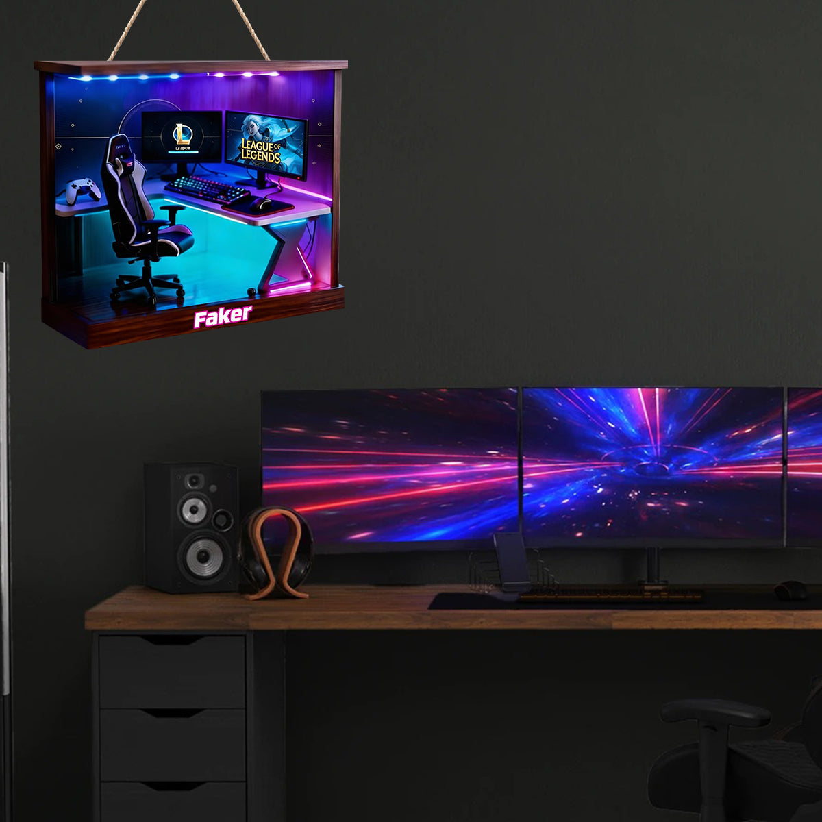 RGB Setup Corner - Personalized Gaming LED Light Acrylic Sign