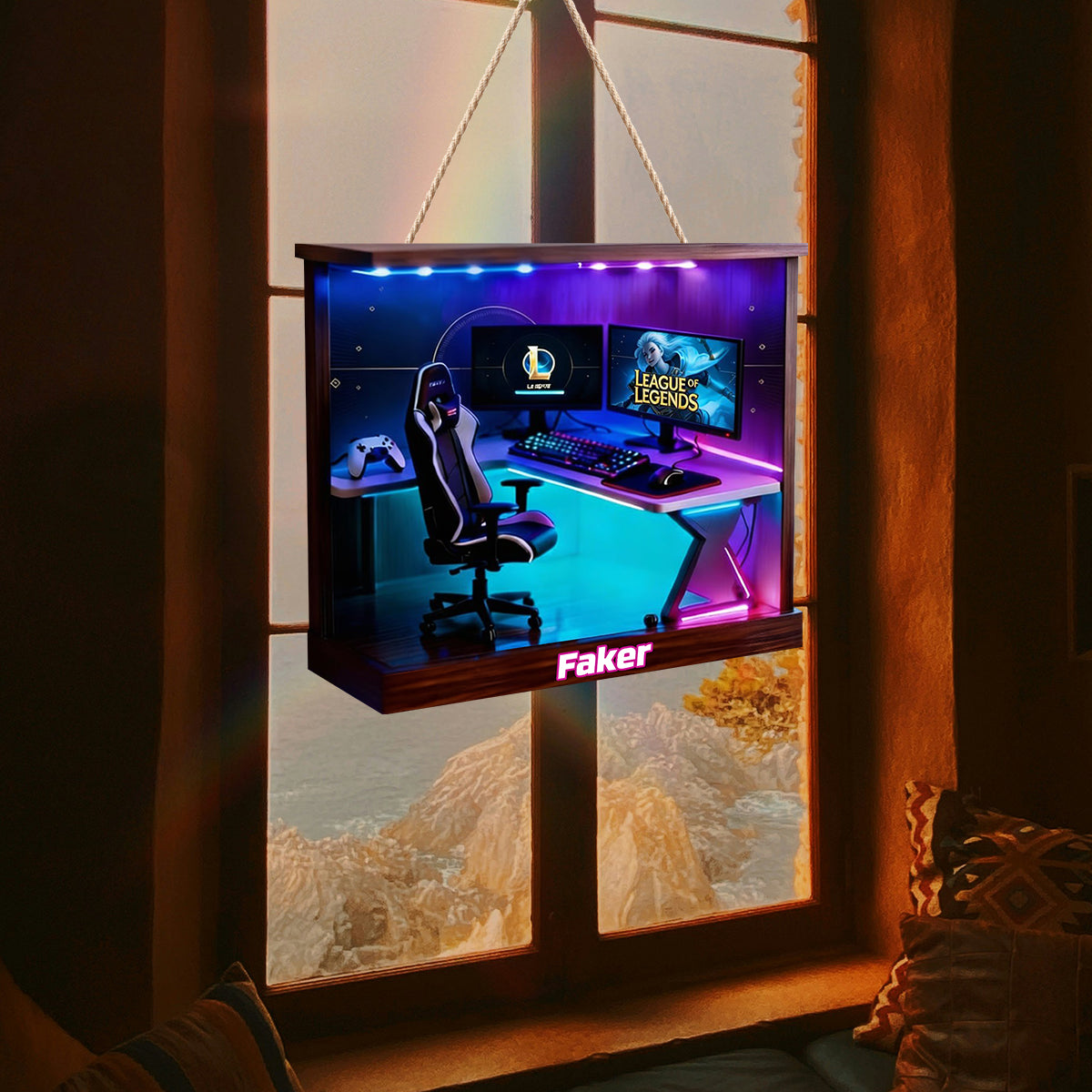 RGB Setup Corner - Personalized Gaming LED Light Acrylic Sign