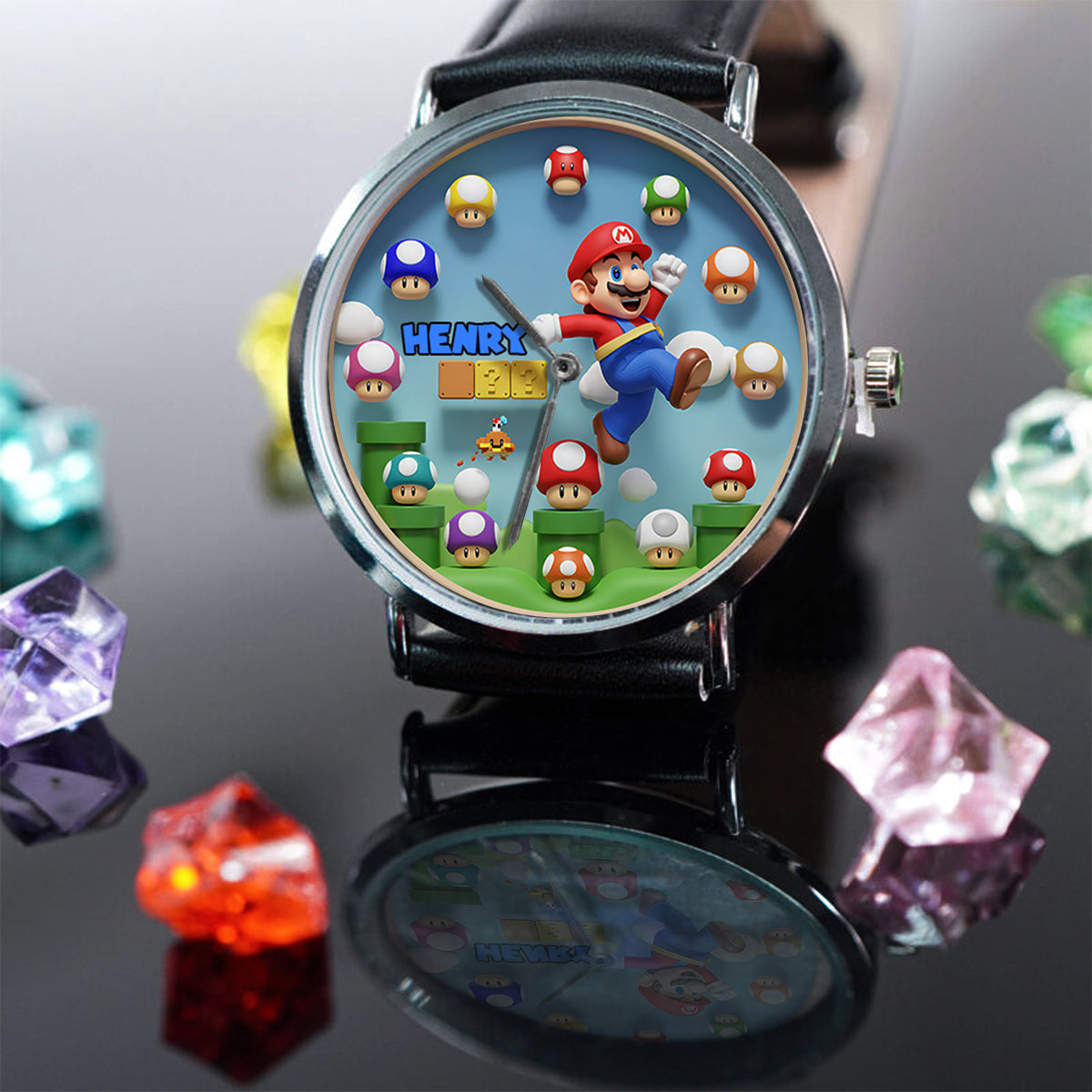 Magic Mushroom - Personalized Super Plumber Hand Watch