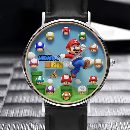 Magic Mushroom - Personalized Super Plumber Hand Watch