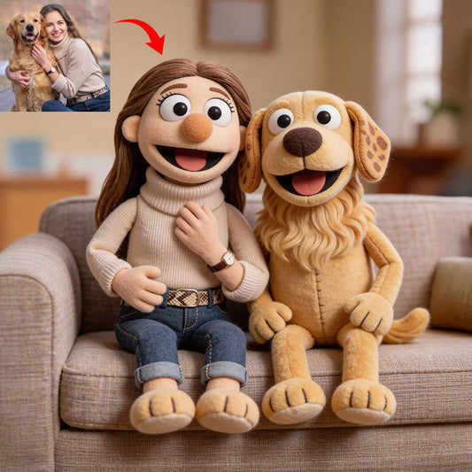 The Muppet Style - Personalized Faux Fur Shaped Pillow