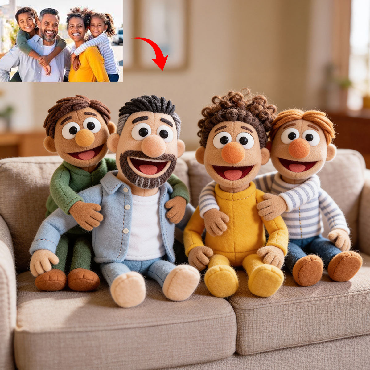 The Muppet Style - Personalized Faux Fur Shaped Pillow
