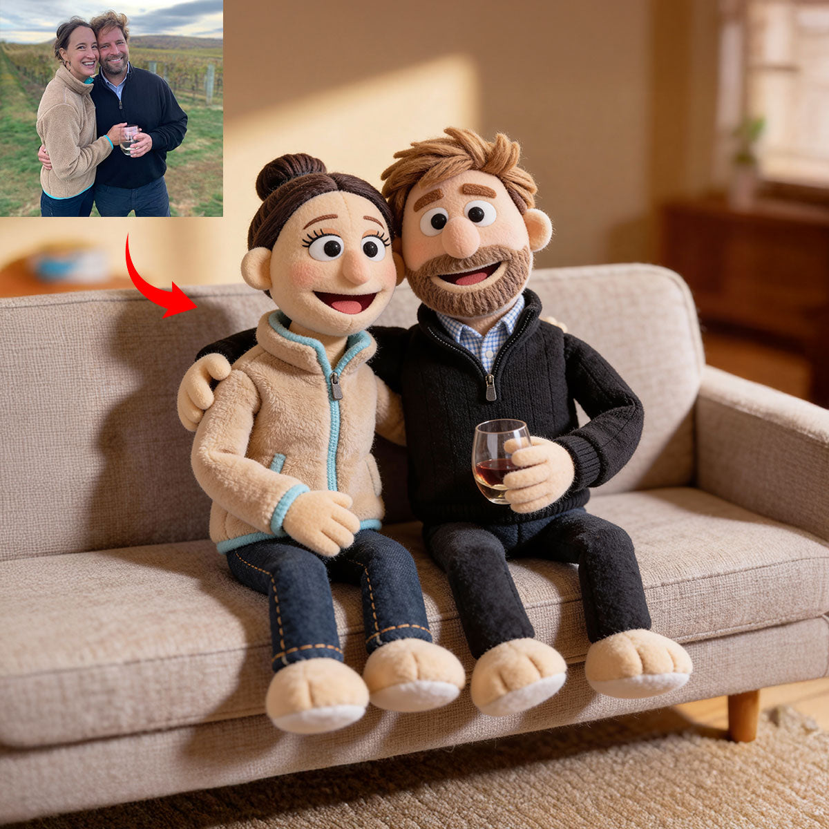 The Muppet Style - Personalized Faux Fur Shaped Pillow