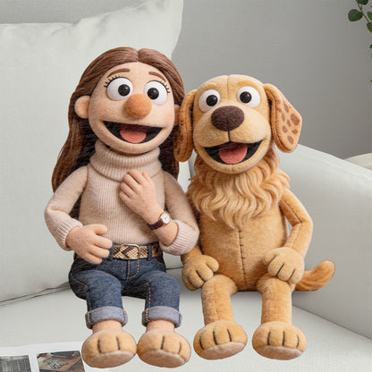 The Muppet Style - Personalized Faux Fur Shaped Pillow