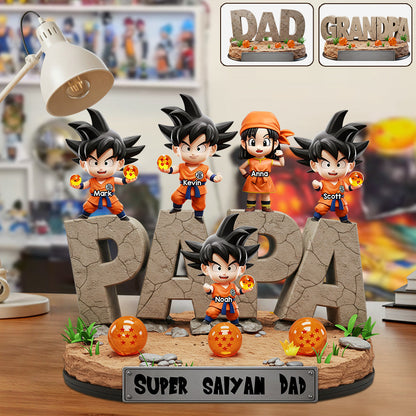 Best Dad Ever - Personalized Seven Balls Custom Shaped Acrylic Plaque