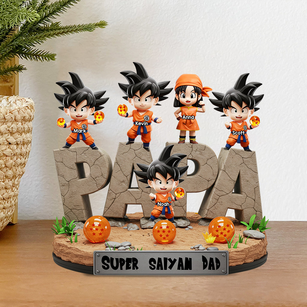 Best Dad Ever - Personalized Seven Balls Custom Shaped Acrylic Plaque