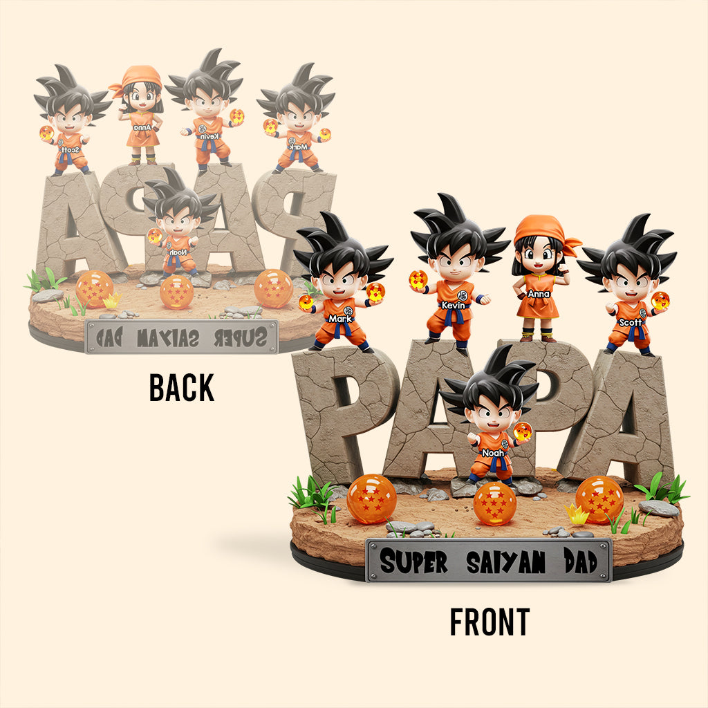 Best Dad Ever - Personalized Seven Balls Custom Shaped Acrylic Plaque