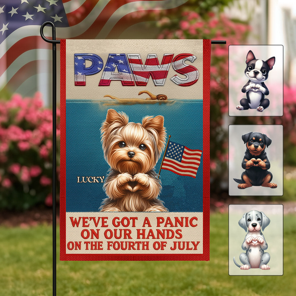 Paws - Personalized Dog Garden Flag