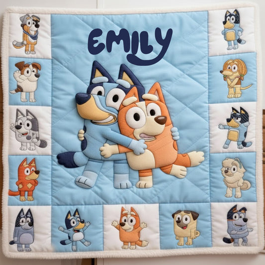 There Is Always Tomorrow - Personalized Blue Dog Blanket