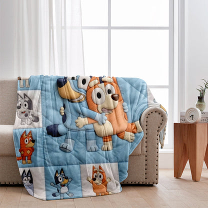 There Is Always Tomorrow - Personalized Blue Dog Blanket