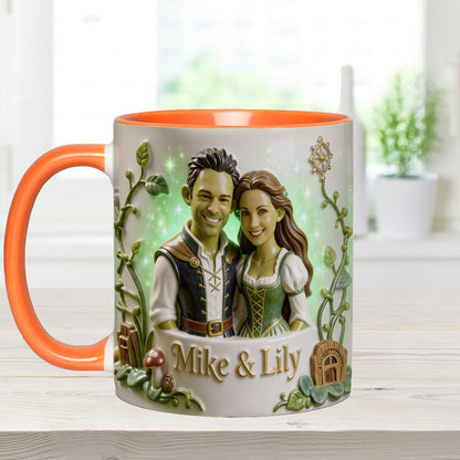 Green Ogre Character - Personalized Shrek Set Accent Mug with Acrylic Stirrers
