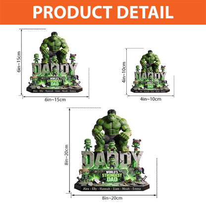 Big Green Monster, Super Dad - Personalized Marvelous Universe Custom Shaped Acrylic Plaque