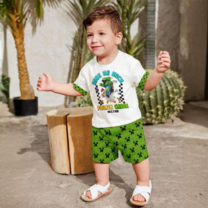 Bruh We Back - Personalized Block World Kid T-shirt & Shorts