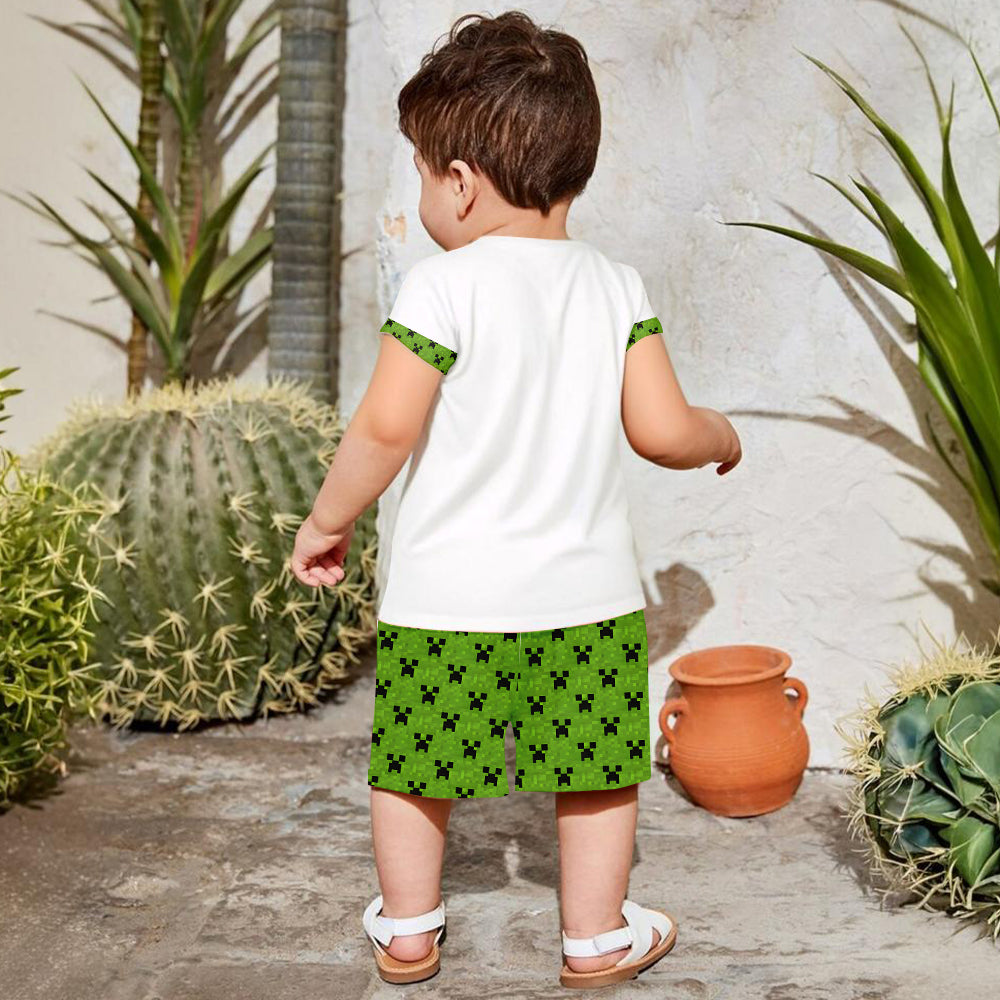 Bruh We Back - Personalized Block World Kid T-shirt & Shorts
