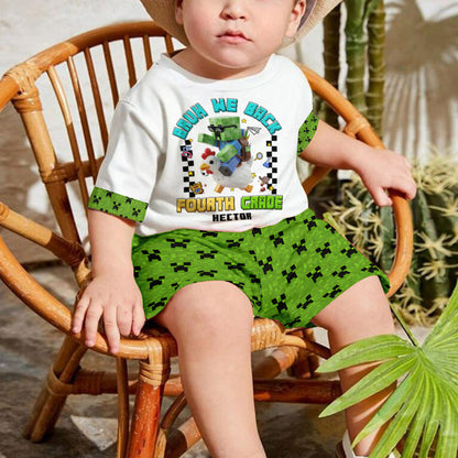 Bruh We Back - Personalized Block World Kid T-shirt & Shorts