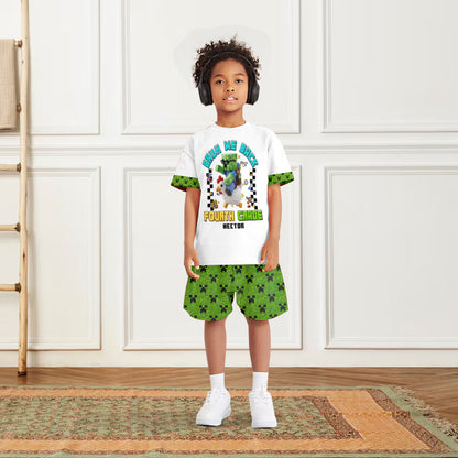 Bruh We Back - Personalized Block World Kid T-shirt & Shorts