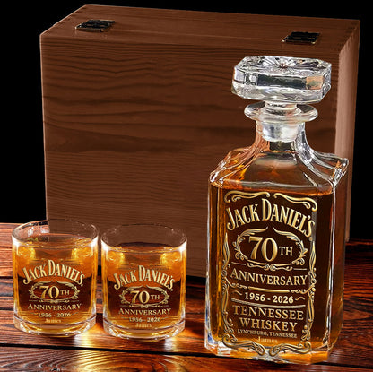 Tennessee Heritage 70th Anniversary Whiskey Set - Personalized Whisky Whiskey Decanter Set