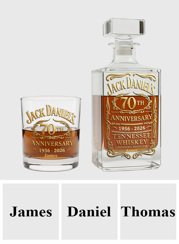 Tennessee Heritage 70th Anniversary Whiskey Set - Personalized Whisky Whiskey Decanter Set
