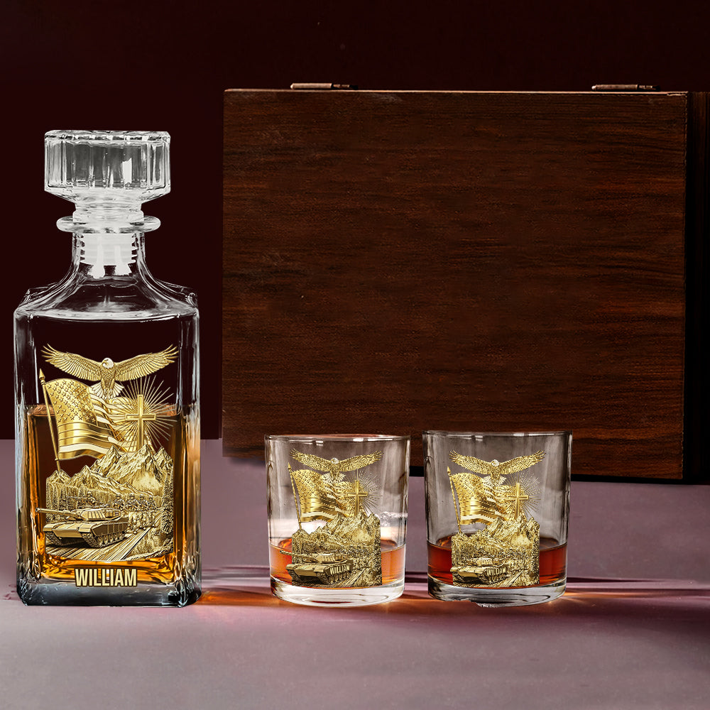 Veteran Day - Personalized Veteran Whiskey Decanter Set