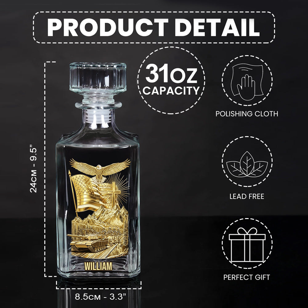 Veteran Day - Personalized Veteran Whiskey Decanter Set