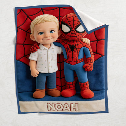 Custom Any Photo, Any Character - Personalized Spider Blanket