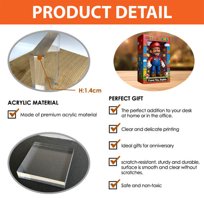 Custom Any Photo - Personalized Super Plumber Custom Shaped Acrylic Plaque