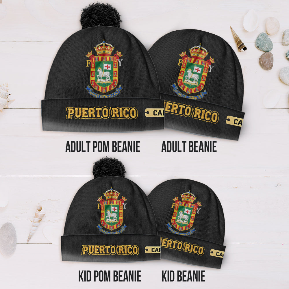Proud Puerto Rico - Personalized Expats Beanie Hat