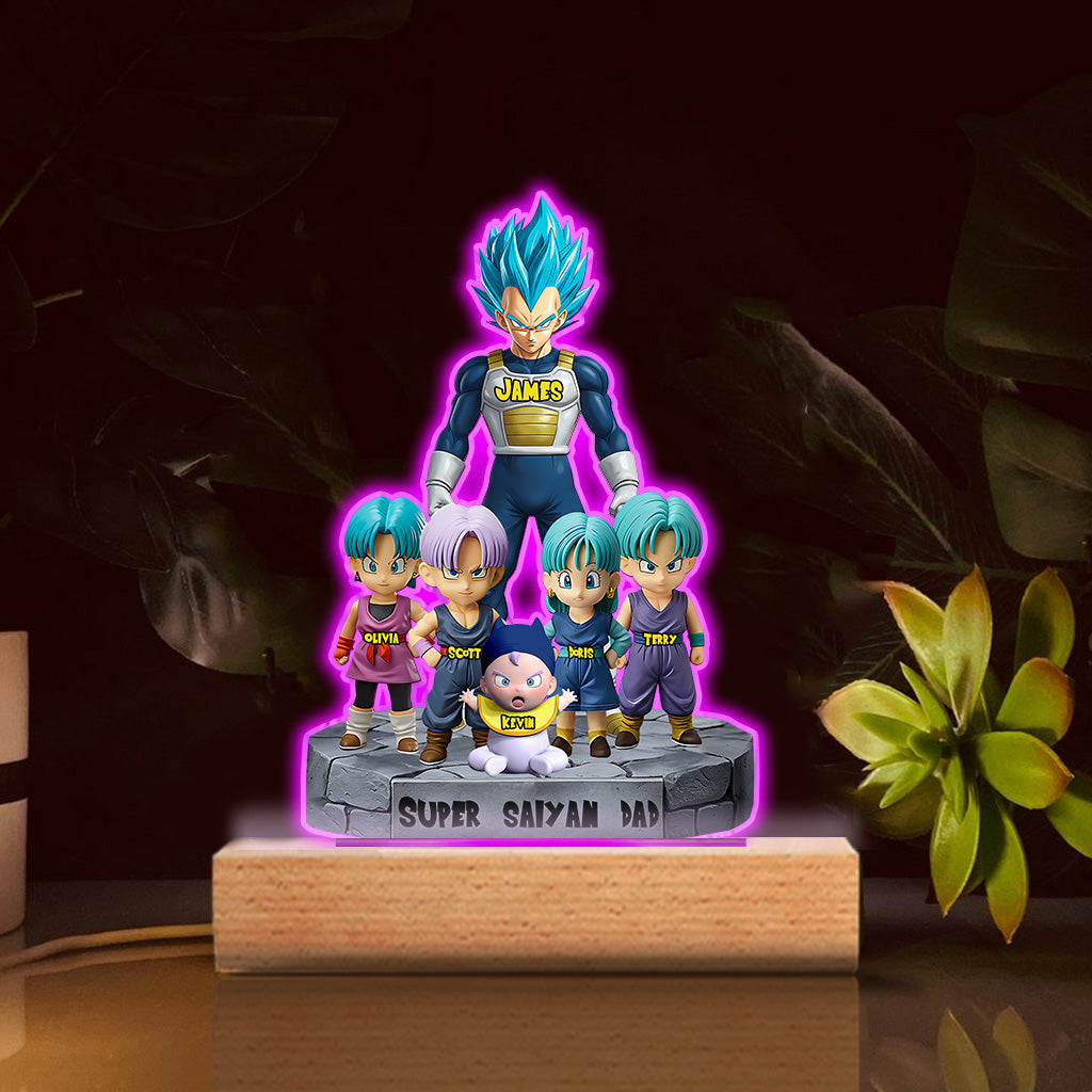 Brave Dad - Personalized Seven Balls Custom Shaped Acrylic Plaque