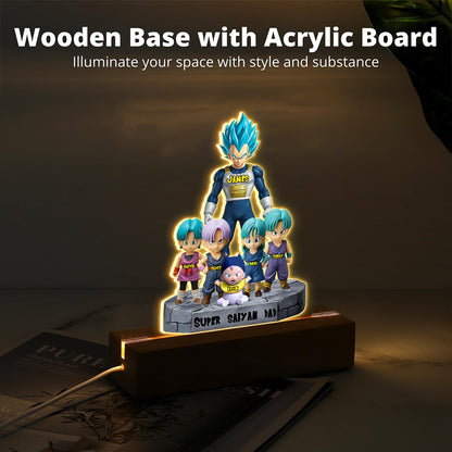 Brave Dad - Personalized Seven Balls Custom Shaped Acrylic Plaque