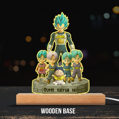 Brave Dad - Personalized Seven Balls Custom Shaped Acrylic Plaque